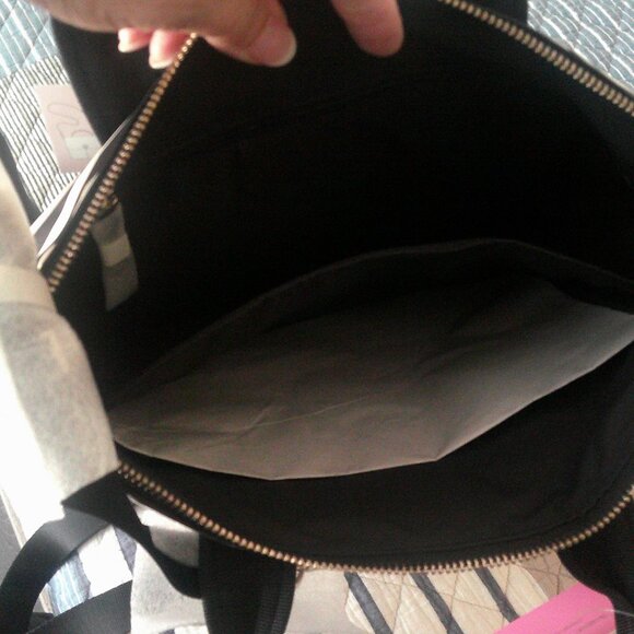 Kate Spade Sam the little Nylon Convertible Backpack ~NWT~ Black & White striped main image 4